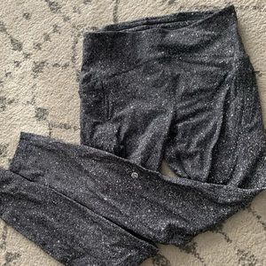 Lululemon 7/8 paint splatter leggings
